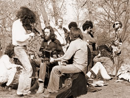 Gerard Dole jamming in Vondelpark, 
                Amsterdam