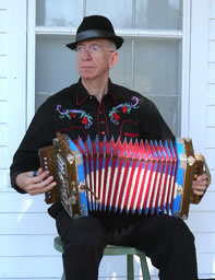 Gerard Dole playing accordion