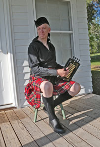 Gerard Dole dressed as a Scot
